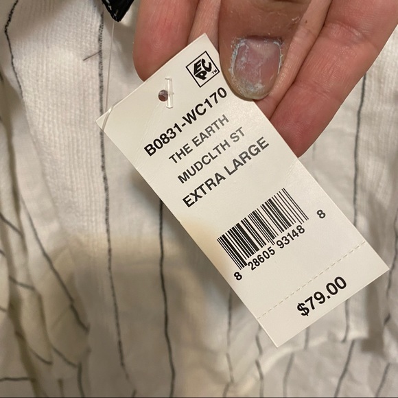 NWT Sanctuary White Black Stripe One Shoulder Top - Picture 4 of 6